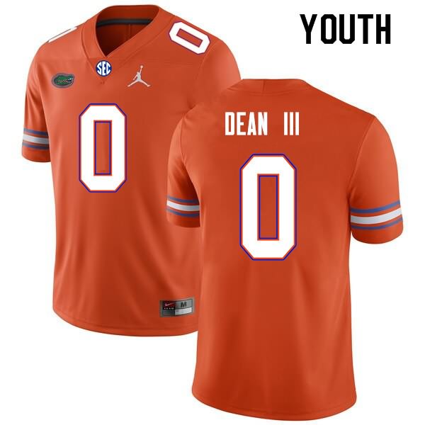 Youth NCAA Florida Gators Trey Dean III #0 Stitched Authentic Nike Orange College Football Jersey VUP8165BZ